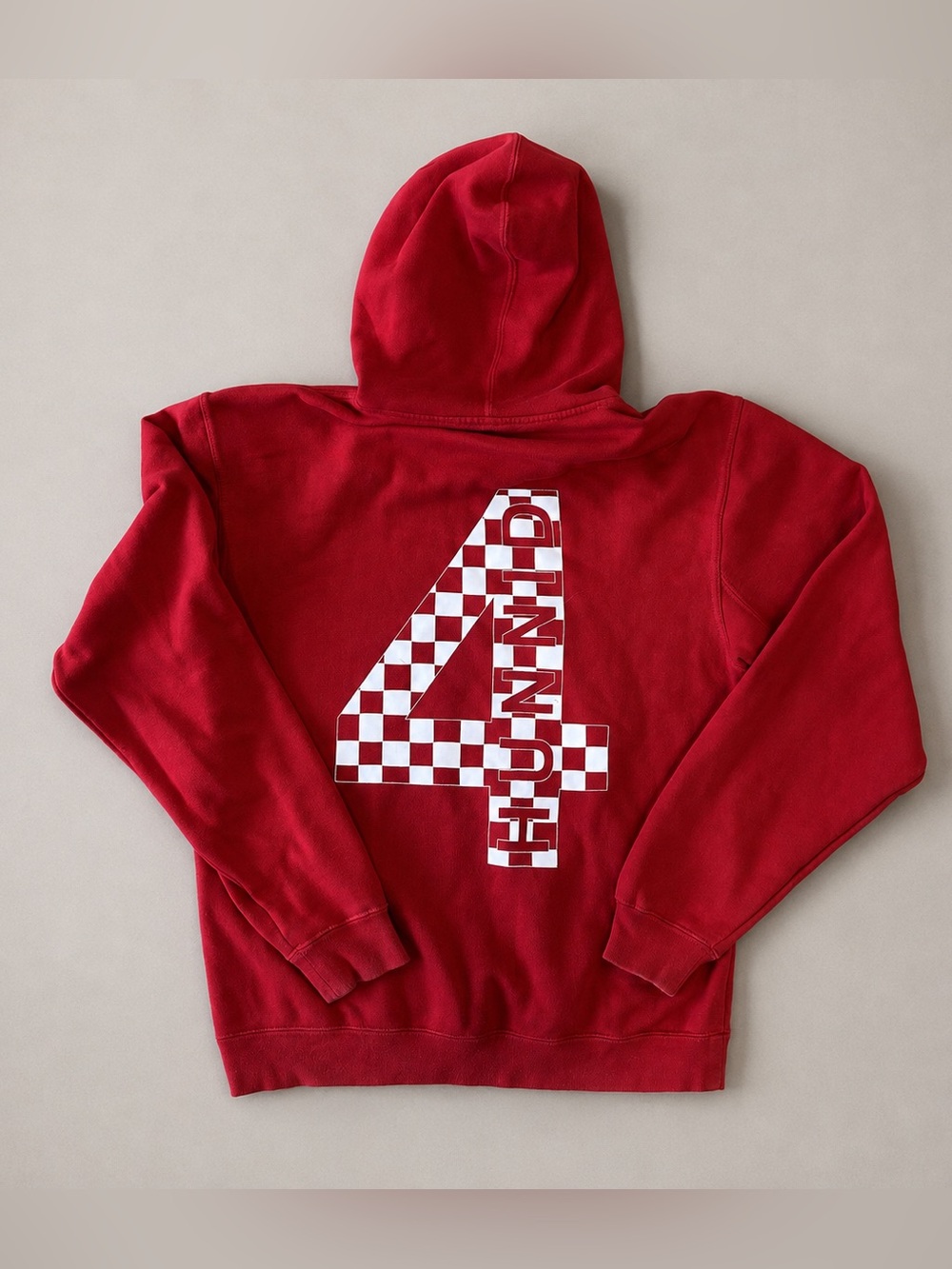 Red 4Hunnid hoodie by rapper YG